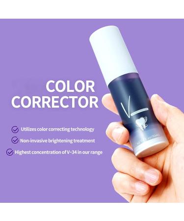 V-34 Plus Color Corrector Serum & Purple Toothpaste for Teeth Whitening | Stain Removal & Glowing Results - Buy Online on GoSupps.com