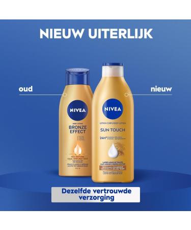 Beiersdorf AG NIVEA Sun Touch Body Lotion Evenly tanned complexion Moisturizing Lotion Ginkgo biloba and grape seed oil Tanning without Sun Body care 400 ml - Buy Online on GoSupps.com