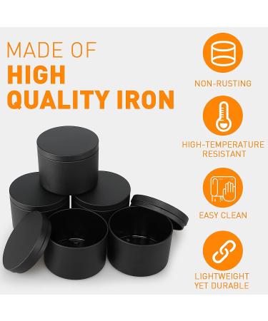 Matte Black Candle Tins 8 oz - Set of 24 | Empty Metal Containers for Candle Making and Storage - Perfect for Christmas Gifts - Buy Online on GoSupps.com