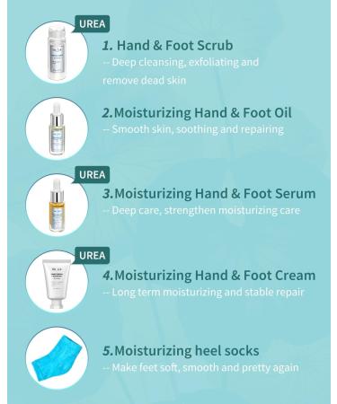 VTS Self Care Kit | Moisturizing Heel Socks Hand & Foot Oil Salt Scrubs Urea Cream 40% | Ultimate Hand & Foot Care Set for Dry Cracked Skin - Buy Online on GoSupps.com
