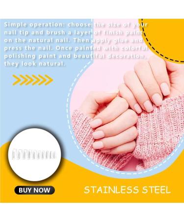 CLSSLVVBN 1 Set False Nail Elegant Full Coverage Shape Manicure Stickers Strong Adhesion Unique Design Half Paste Natural Paster Type 3 - Buy Online on GoSupps.com