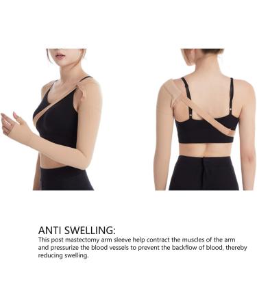 Lymphedema Compression Arm Sleeve - Anti Swelling Mastectomy Sleeve for Left Arm (High Elasticity) | International Shipping Available - Buy Online on GoSupps.com