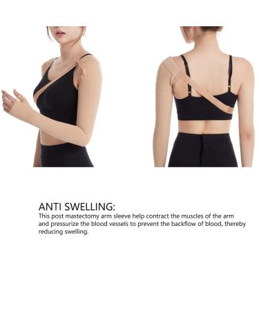 Buy Lymphedema Arm Sleeve - Soft Breathable Nylon for Post Mastectomy Recovery | High Elasticity | S-Left Hand - Buy Online on GoSupps.com