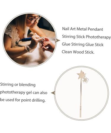 1pc Stirring Rod Glue Stick for Nail Art Mini Cosmetic Spatula Manicure Art Rod Manicure Mixing Tools Facial Cream Stick Facial Cream Spatula Uv Glue Makeup Stick Metal Rhinestones 12x3cm Assorted colours - Buy Online on GoSupps.com