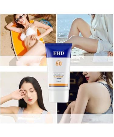 EHD Sunscreen Sunscreen for Face Spf 50 EHD Sunscreen Cream Sunscreen Spf 50 for Face Natural Sunscreen for Face Women Fast Absorption & No Sticky Feeling (2Pcs) - Buy Online on GoSupps.com