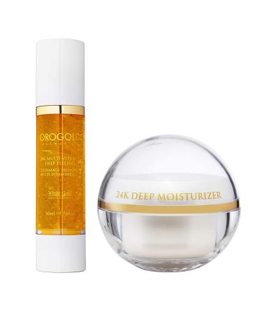 OROGOLD White Gold 24K Multi-Vitamin Deep Peeling & Orogold White Gold Day Moisturizer