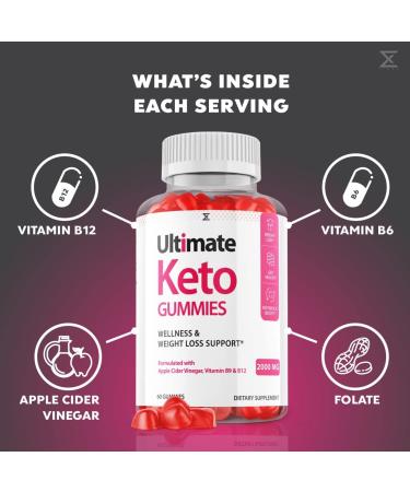 (3 Pack) Ultimate Keto Gummies for Max Weight Loss - 180 Gummies with ACV - High Potency Ultimate Keto Supplement - Buy Online on GoSupps.com