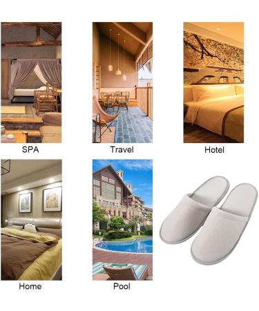 TECEYFEET 6 Pair Unisex Disposable Felt Slippers Set | Hotel & Spa Guest Slippers | Travel Comfort | 43 EU Gray - Buy Online on GoSupps.com