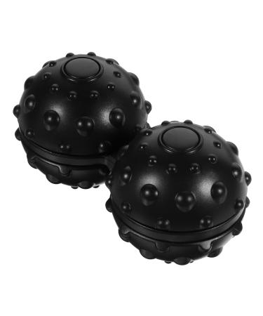 Frcolor peanut massage ball muscle massage scooterball Double massage ball trigger point massage ball Double lacrosse ball lacrosse ball massage yoga balls yoga-ball body medium black