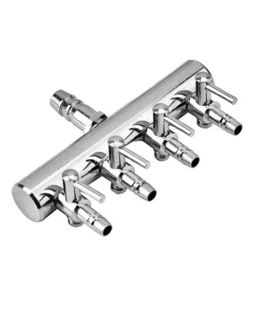Watris Veiyi air distributor stainless steel air pump distributor aquarium 2/4/6 ways adjustable aquarium Air valves aquarium air control valve input 8 mm output 4 mm air flow divider (4 paths) - Buy Online on GoSupps.com