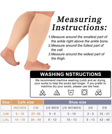 PSOWQ Compression Stockings for Men & Women - 20-30 mmHg Varicose Veins Relief Edema Support Open Toe Design Ideal for Pregnancy & Improved Blood Circulation - Buy Online on GoSupps.com