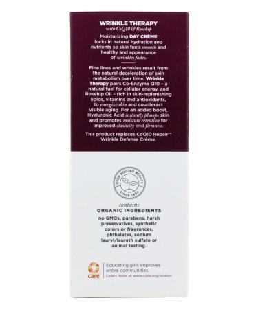 Avalon Organics Co-Enzyme Q10 Skin Care - Wrinkle Defense Cr me 1.75 fl. oz | Buy Internationally - Buy Online on GoSupps.com