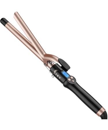 3/4 Inch Extra Long Barrel Curling Iron, Ceramic Tourmaline Curling Wand Professional Dual Voltage