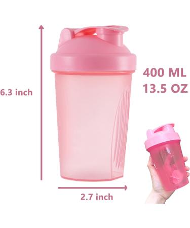 Leakproof OOTD Protein Shaker Bottle 400ml - BPA Free Sieve & Scale for Smooth Whey Protein Shakes - Blue & Pink (2PC Set) - Buy Online on GoSupps.com