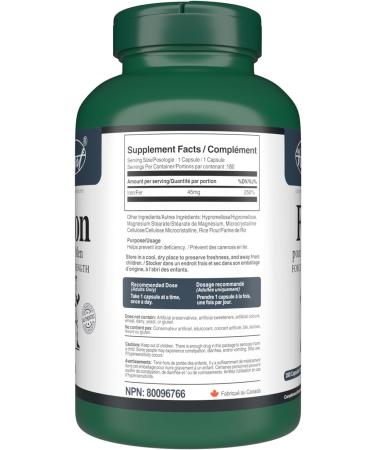 VORST Iron Supplement for Men Max Strength 180 Vegan Capsules | Made with Ferrous Fumarate | Alternative to Liquid | 1 Bottle 180 count (Pack of 1) - Buy Online on GoSupps.com