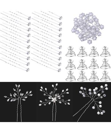 Hair comb with pearls bridal jewelry hair comb clip hair accessories headdress flower for bride bridesmaid silver 35 pieces pearl rhinestone