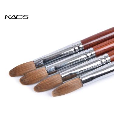 Kads Kolinsky Nail Brush Set for Acrylic Nails - Rosewood Nail Art Tool (4 Pcs) | Premium Manicure Accessories - Buy Online on GoSupps.com