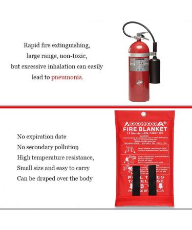 AOOHOOA Fire Blanket 39'' x 39'' (3 Pack) - Fiberglass Emergency Flame Retardant Safety Blankets for Kitchen, Camping, Fireplace, Grill, Car, RV, Boat - Buy Online on GoSupps.com