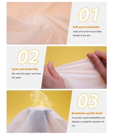 Eqivei 150 Count Disposable Massage Table Sheets - White Bed Covers for Spa, Lash Bed, Tattoo - Breathable 31x71 inches - Buy Online on GoSupps.com