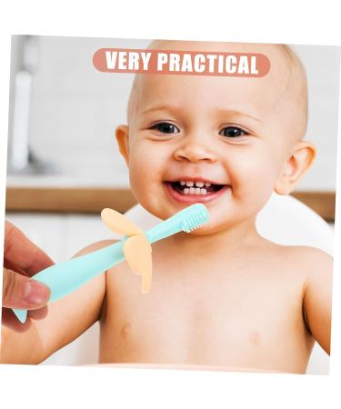 Anneome Baby Toothbrush - Silicone Bristle Training Toothbrush for Oral Care (1 Pack Blue) - Buy Online on GoSupps.com