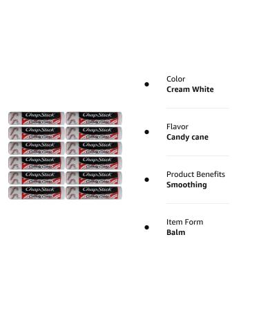 ChapStick Candy Cane Limited Edition 12-Stick Refill Pack - 12 Count (Pack of 1) - Buy Online on GoSupps.com