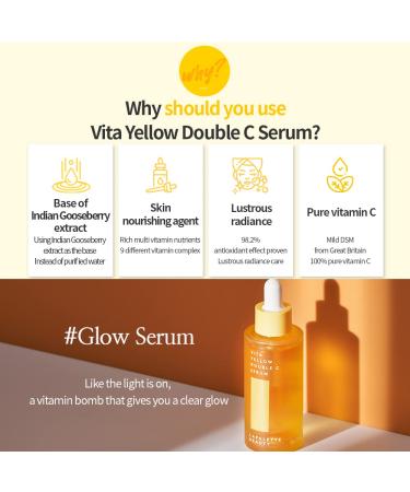 Buy Beauty Vita Yellow Double C Serum 1.18 Fl.oz | Nourishing Skin Firming & 9 Essential Vitamins | Top Korean Skincare - Buy Online on GoSupps.com
