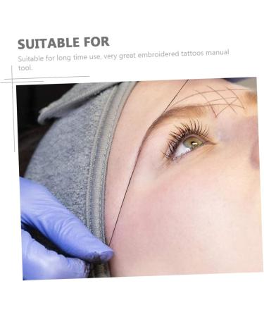 Didiseaon 14 pcs Symmetrical Marking Eyebrows Salon Mapping Pre Makeup Eyebrow Ink Beauty Thread Tattoos 7.5x4.5cmx7pcs Brownx7pcs - Buy Online on GoSupps.com