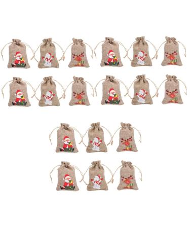 PRETYZOOM Candy Bags 18 pcs Bag Aging Holding Favor Ing Decor Pendant Candy Simple Bags Xmas Christmas Elk Party 15X10CMx3pcs Assorted Colorx3pcs