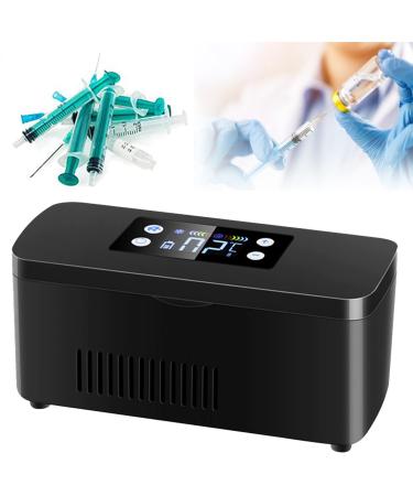 Insulin Cooler Refrigerated Box 2-8 Drug Reefer Cooler Travel Case 8-10 Hours Rechargeable Battery Mini Medicine Refrigeratorl for Insulin Serum Eye Drops Storage 220V-Battery*1 Battery*1 220V