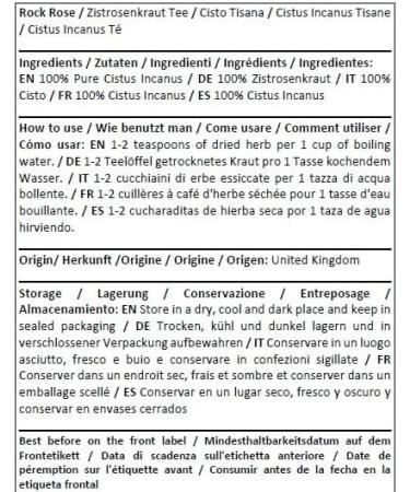 Herba Organica Herbe de Ciste Tisane - Cistus Incanus - Rock Rose Tea (50g) - Buy Online on GoSupps.com