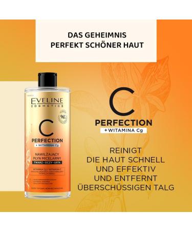  EVELINE COSMETICS Eveline Cosmetics C-Perfection Hydrating Micellar Water - Effective remover for waterproof makeup with vitamin C and hyaluronic acid 500 ml - Buy Online on GoSupps.com