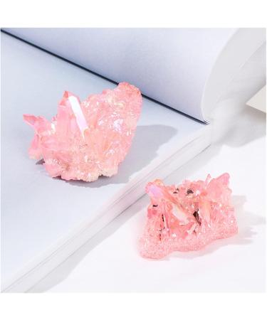 Gemstones and Crystals Colourful Aura Quartz Crystal Cluster Lucky Charm Natural Specimen Reiki Stone Electroplating Coated Natural Stone ERTEYIN - Buy Online on GoSupps.com