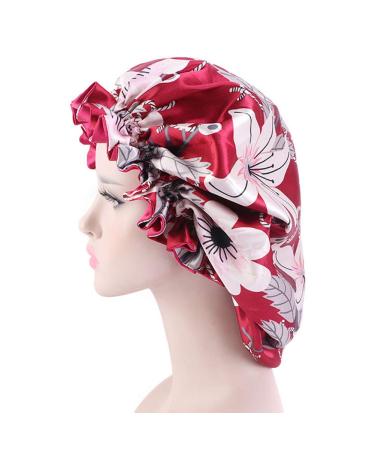 Large Double Layer Satin Bonnet Cap for Curly Hair Women - Hair Wrap for Sleeping - Buy Online on GoSupps.com