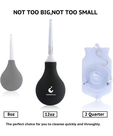 TopQuaFocus 320ml Enema Bulb Kit - Anal Douche for Men and Women - Cleansing Douche Bulb (320ML Black) - Buy Online on GoSupps.com