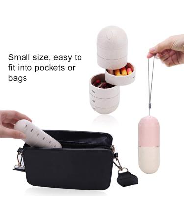 Large Compartment 7-Day Pill Organizer | Mini Portable Capsule Medicine Case for Travel & Elderly Care - Buy Online on GoSupps.com