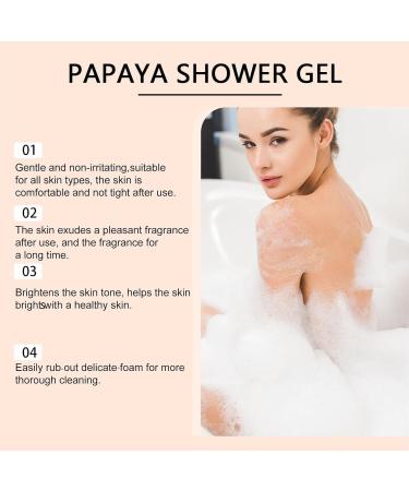 JIAOY Papaya Shower Gel Papaya Peeling Shower Gel Peeling Shower Gel with Organic PApaya Extract Longlasting Nourishing and Moisturizing DUsgel for dark skin for men and women 1 piece 1 piece - Buy Online on GoSupps.com