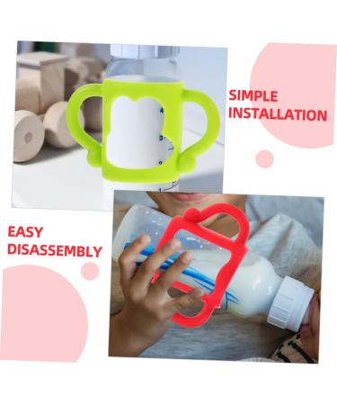 Abaodam 8 Pcs Silicone Bottle Handle Shower Milk Bottle Accessories Self Feeding Bottle Handle Wide Mouth Bottle Holder Silicone Soft Bottle Clip Child 13.00X7.00X6.50CMx4pcs Assorted Colorx4pcs - Buy Online on GoSupps.com