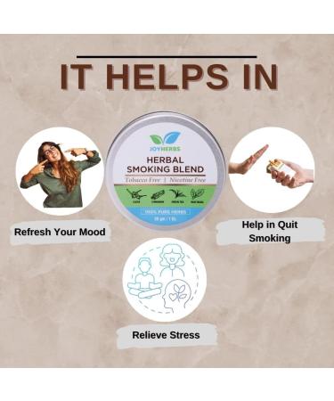JOYHERBS Nicotine-Free Herbal Smoking Blend 30gm - 100% Natural Mixture for 40 Rolls - Buy Online on GoSupps.com