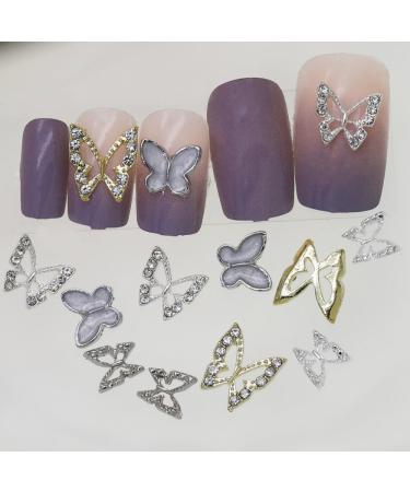 qbodp 40 Pcs Nail Charms Fashion Nail Ornaments Butterfly Decorations for Nail Nail Supplies Nail Art Decoration Accessories - Buy Online on GoSupps.com