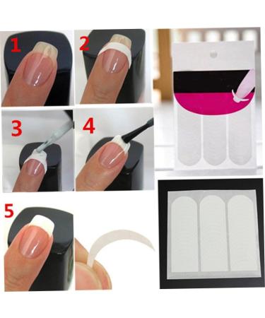 1Sheet French Nail Stickers Manicure Nail Art Stencils Nail Art Sticker 3-in-1 Guide Stickers Self-adhesive Sticker Tips For Manicure DIY Nail Art Tools - Buy Online on GoSupps.com