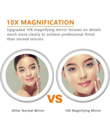 10X Vanity Mirror with Lights - LED Lighted Makeup Mirror for Dual Power Supply - Buy Online on GoSupps.com