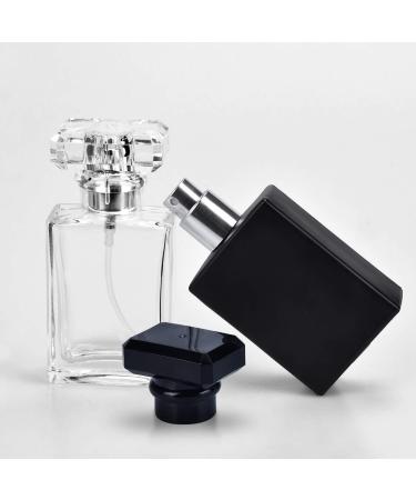 Enenes Glass Refillable Perfume Bottle 8Pcs - Portable 30ml Square Empty Atomizer Set (4 Black, 4 White) - Buy Online on GoSupps.com