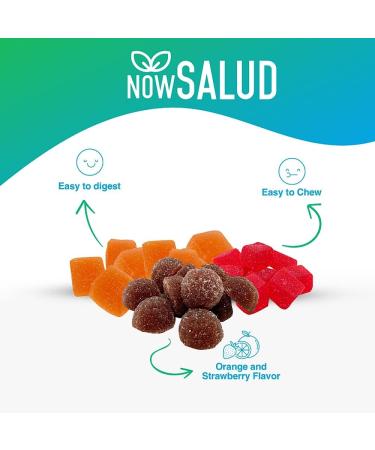 NowSalud Complex B Gummies Dietary Supplement 30 Count Orange Flavored 100% Natural - Buy Online on GoSupps.com