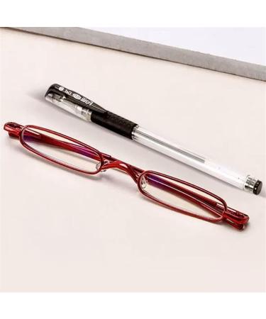 Shop Slim Reading Glasses - Light Blocking Mini Pocket Readers with Clip Case - Red | International Shipping Available - Buy Online on GoSupps.com