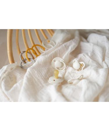 BIBS Couture Collection Pacifiers - Set of 2 Ivory/Sage | BPA-Free Soothers - Buy Online on GoSupps.com
