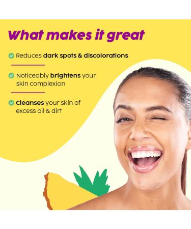 PLIX Pineapple Juicy Facewash with 5% Pineapple Extract & 1% Niacinamide | Gentle Fruit AHA & BHA Cleanser | For Fresh Smooth-Looking Skin | 100ml - Buy Online on GoSupps.com