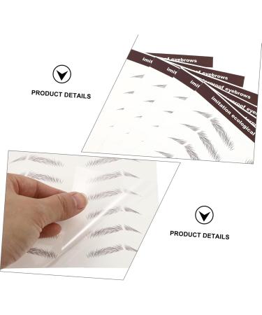 PLAFOPE 6pcs Eyebrow Stickers Brown Fake Eyebrows Brow Stickers Eyes Brow Shaper Hair Water Transfer Paper 5.8X1X0.1CM Brown - Buy Online on GoSupps.com