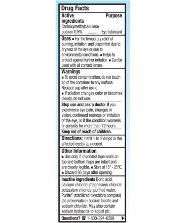 REFRESH TEARS Ophthalmic Solution Lubricant Eye Drops For Dry Eye Relief Compatible With Lenses 2 X 15ml 2 x 15 ml - Buy Online on GoSupps.com