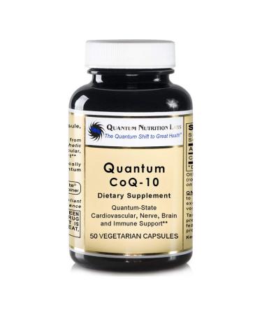 Quantum Nutrition Labs CoQ-10 Qultured - Coenzyme Q10 Co Q 10 Supplement 100mg Capsules for Heart Health Nerve and Immune Support Ubiquinol Co Enzyme Q-10 with Red Algae - 60 Vegetarian Capsules