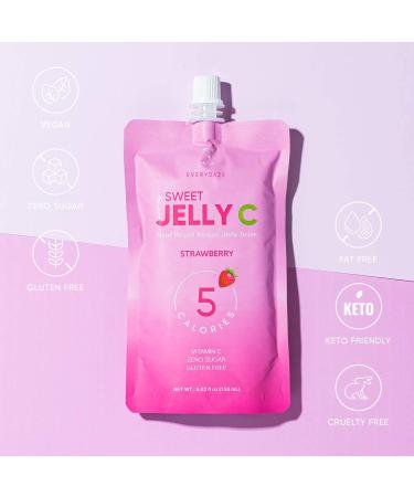 EVERYDAZE Sweet Jelly C Konjac Jelly | Strawberry Flavor | 10 Packs | Vitamin C | Vegan | Low Calorie Drinkable Snack for Weight Management - Buy Online on GoSupps.com